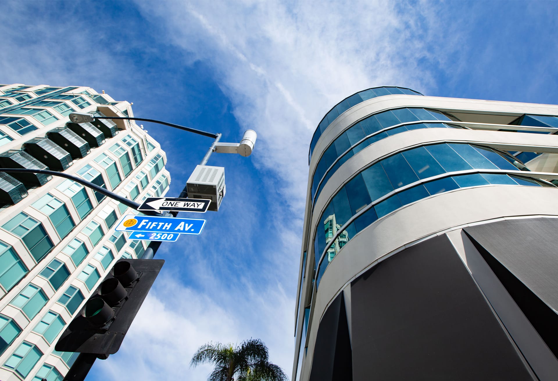 Photo of large office buildings on fifth ave in California